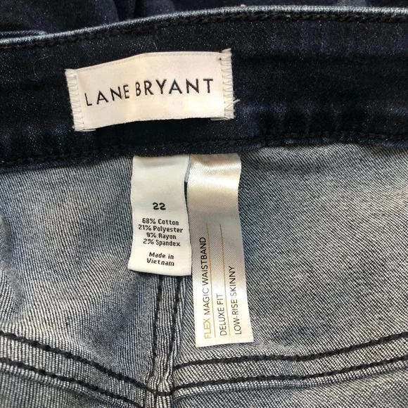 Lane BRYANT Deluxe Fit Low Rise Skinny  22 - Picture 3 of 4
